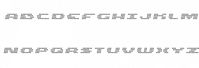 UP Tiny lcd four 8 Light Italic Polices MAJUSCULES
