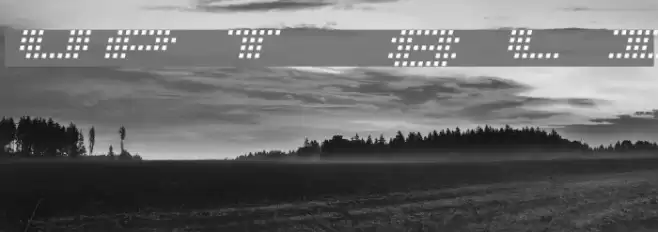 UP Tiny lcd four 8 Light Italic フォント examples