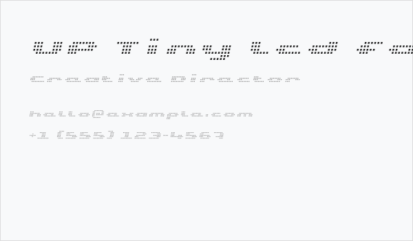 UP Tiny lcd four 8 Light Italic Business Card