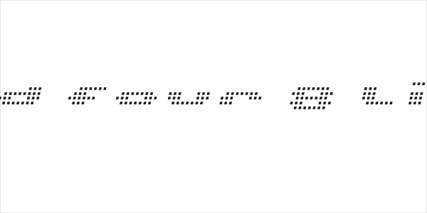 UP Tiny lcd four 8 Light Italic Logo