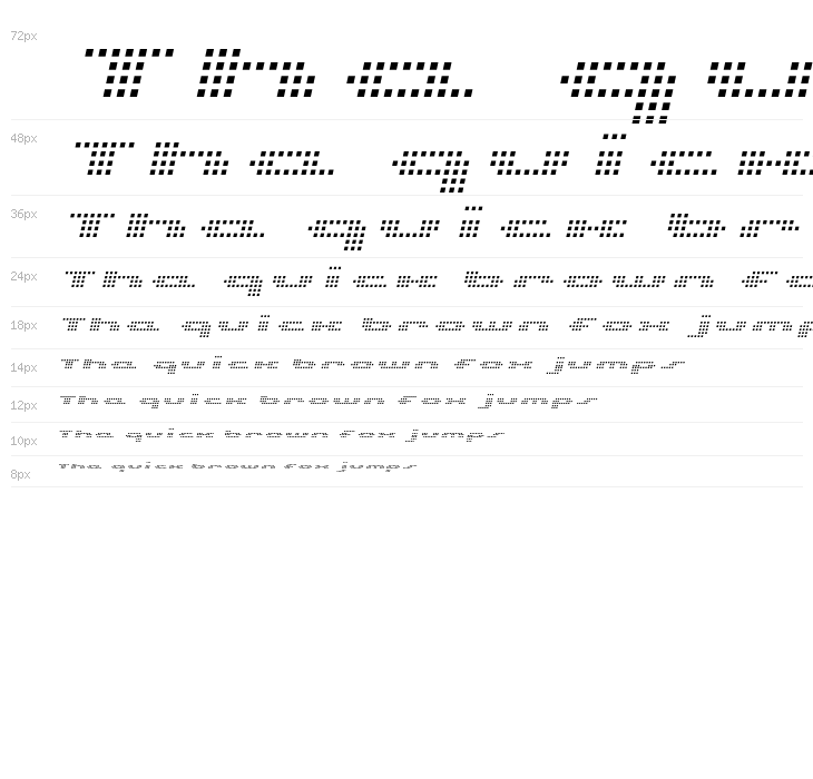 UP Tiny lcd four 8 Light Italic Waterfall