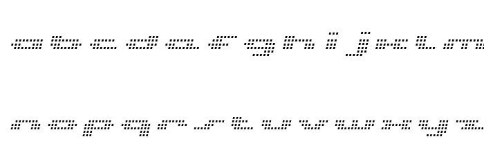 UP Tiny lcd four 8 Light Italic Font LOWERCASE