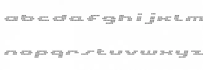 UP Tiny lcd four 8 Light Italic Font LOWERCASE