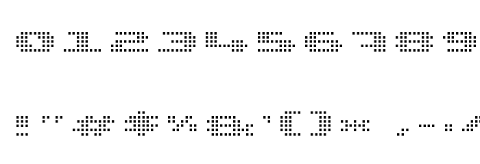 UP Tiny lcd four 8 Light Font OTHER CHARS