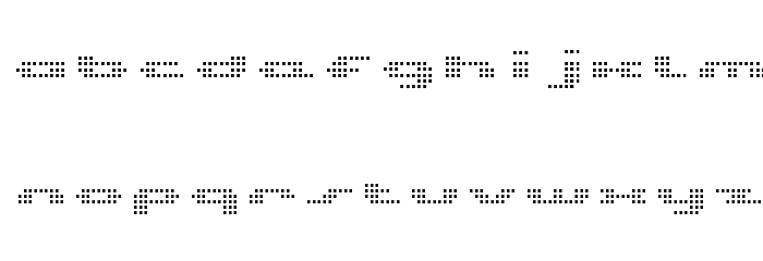 UP Tiny lcd four 8 Light Font LOWERCASE