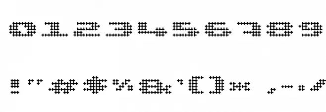 UP Tiny lcd four 8 decoC Light Schriftart Anderer Schreiben