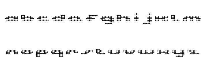 UP Tiny lcd four 8 decoC Light Schriftart Kleinbuchstaben