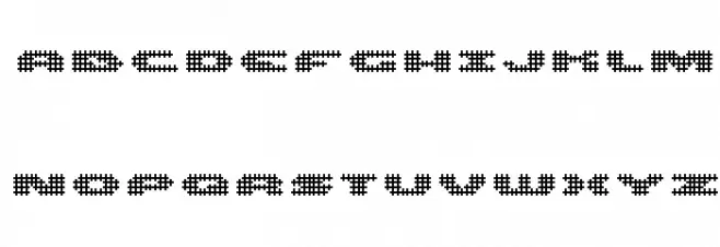 UP Tiny lcd four 8 decoC Schriftart Groß
