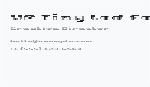 UP Tiny lcd four 8 decoC Business Card