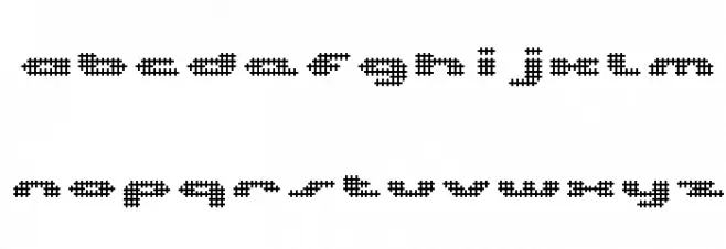 UP Tiny lcd four 8 decoC फ़ॉन्ट लोअरकेस