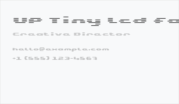 UP Tiny lcd four 8 decoH Light Business Card