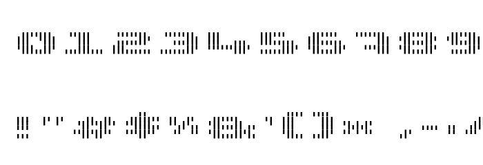 UP Tiny lcd four 8 decoV Light Font OTHER CHARS
