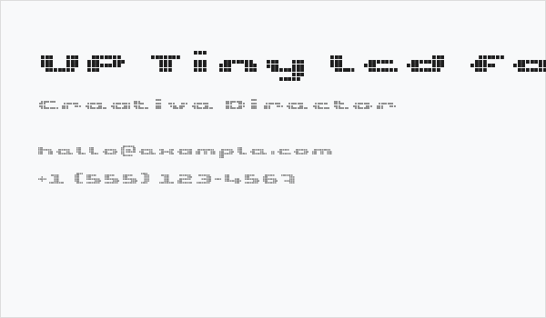 UP Tiny lcd four 8 Business Card