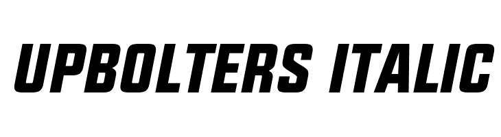UPBOLTERS Italic Font