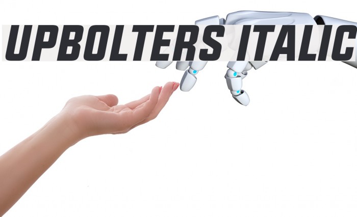 UPBOLTERS Italic Font examples