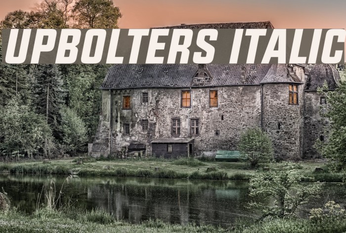 UPBOLTERS Italic Font examples