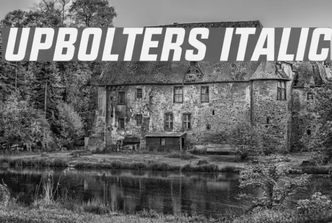 UPBOLTERS Italic Font examples