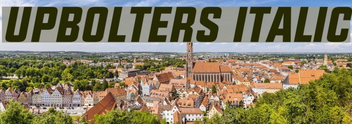 UPBOLTERS Italic Font examples
