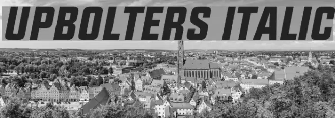 UPBOLTERS Italic Font examples