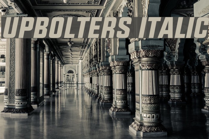 UPBOLTERS Italic Font examples