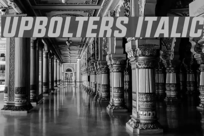 UPBOLTERS Italic Font examples