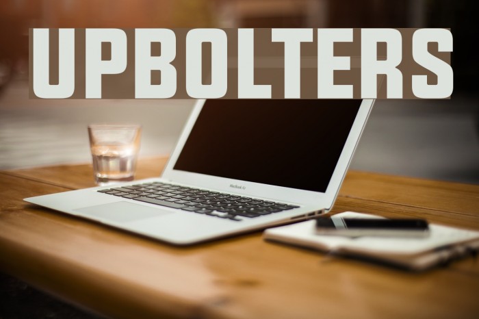 UPBOLTERS Font examples