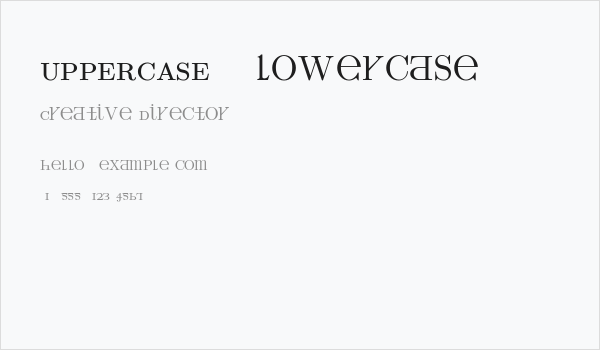 UPPERCASE & lowercase Business Card