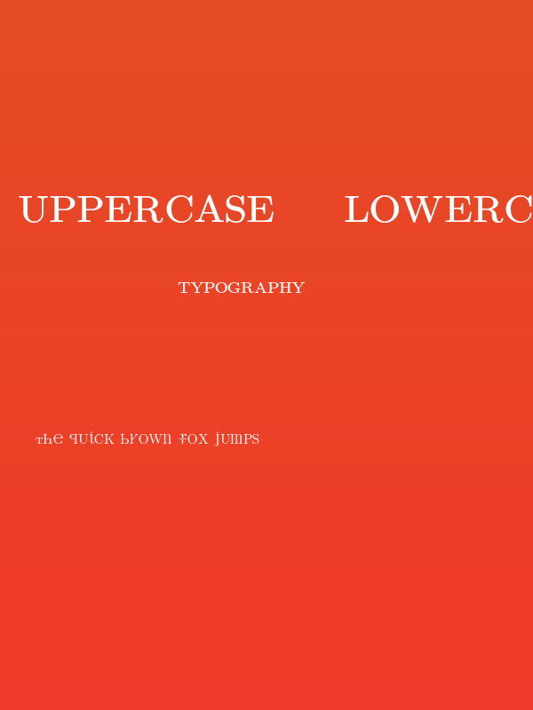 UPPERCASE & lowercase Poster