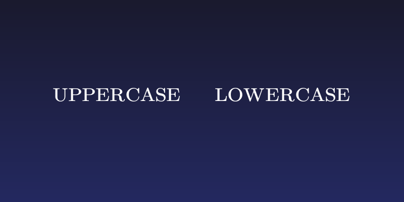 UPPERCASE & lowercase Social Header