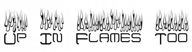 Up In Flames Too  font caratteri gratis
