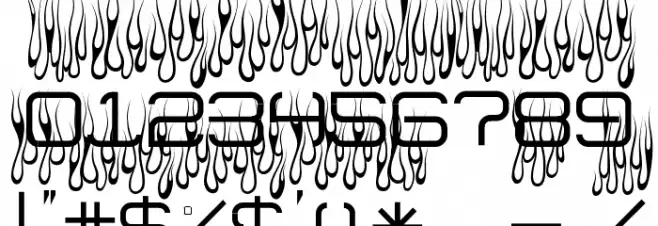 Up In Flames Too Font OTHER CHARS