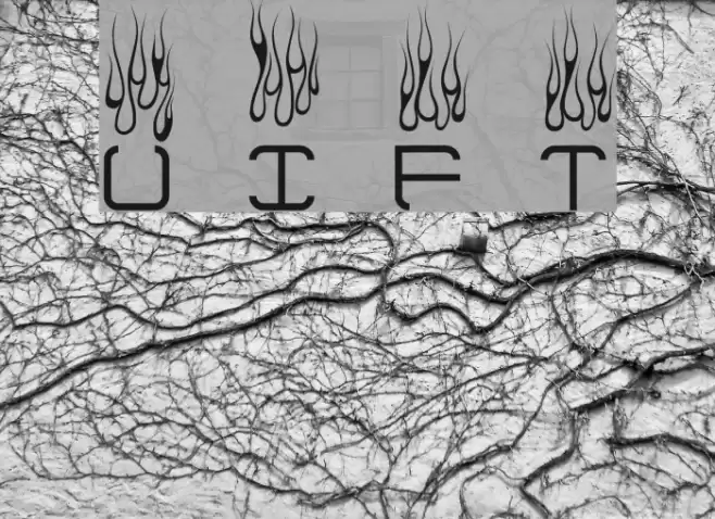 Up In Flames Too Font examples