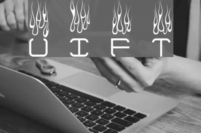 Up In Flames Too Font examples