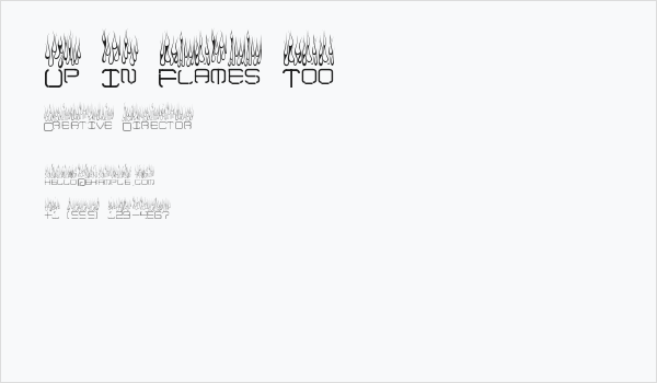 Up In Flames Too Business Card