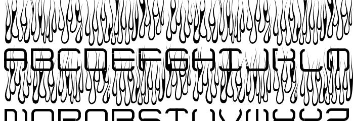 Up In Flames Too Font LOWERCASE