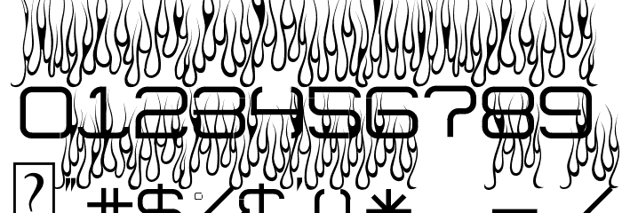 Up In Flames Font OTHER CHARS