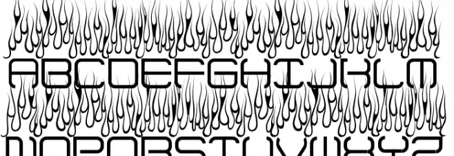 Up In Flames Schriftart Groß