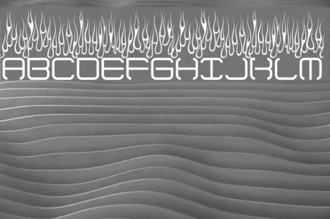 Up In Flames Font examples