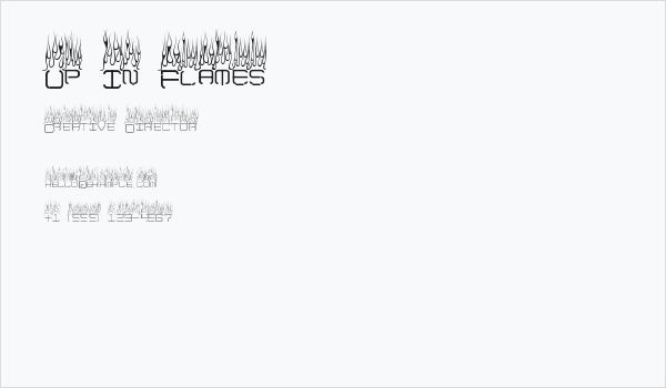 Up In Flames Business Card