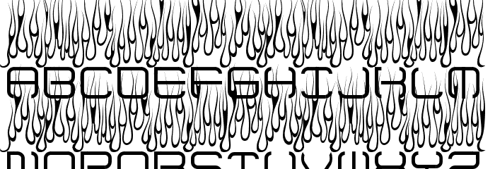 Up In Flames Font LOWERCASE