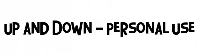 Up and Down - Personal Use  Fuentes Gratis Descargar