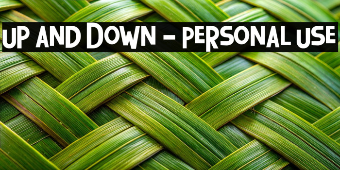 Up and Down - Personal Use Example 2