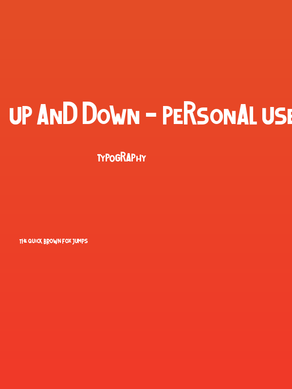 Up and Down - Personal Use Poster