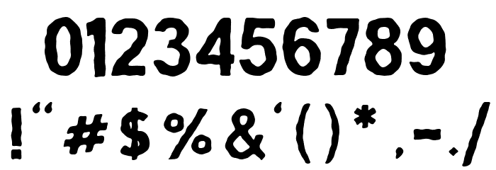 Up and Down Rough Font OTHER CHARS
