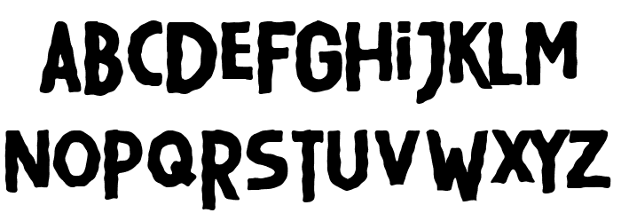 Up and Down Rough Font LOWERCASE