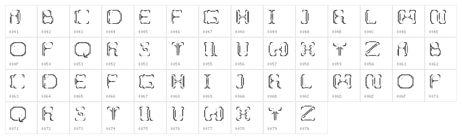 UpUp DownDown Character Map