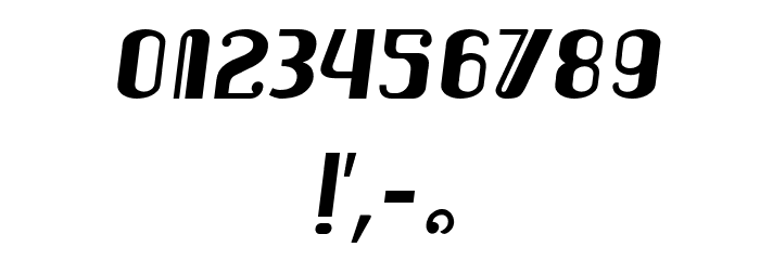 Upakarti Serong Font OTHER CHARS