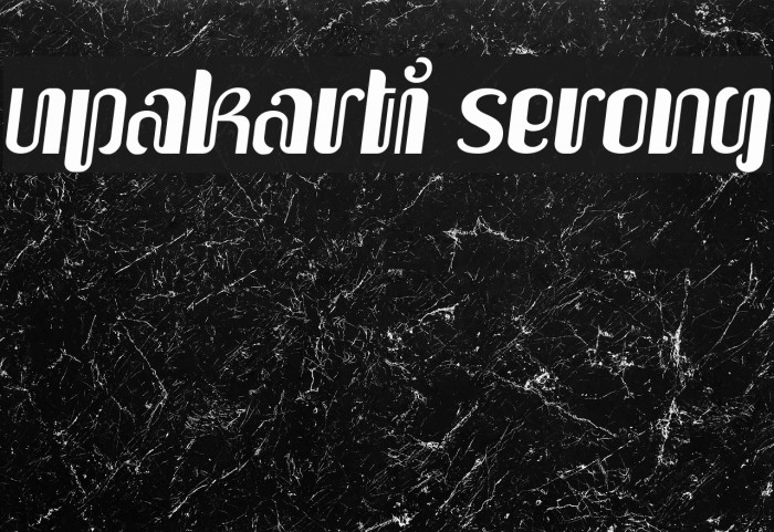 Upakarti Serong Font examples