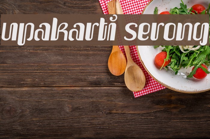 Upakarti Serong Font examples