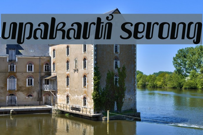 Upakarti Serong Font examples